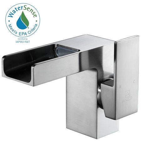 ANZZI Zhona Series Low-Arc Bathroom Faucet in Brushed Nickel KF-AZ127